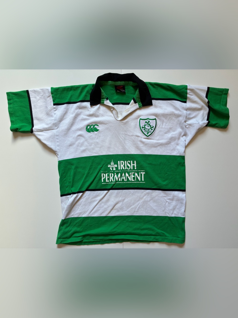 Vintage 2000–2001 Canterbury Ireland Rugby Union Alternate Jersey - Size XL
